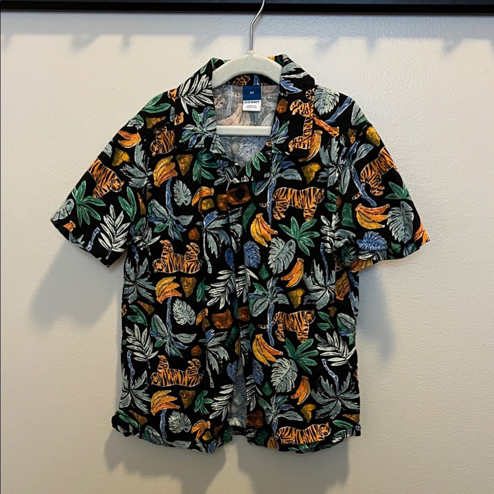 Kids Tiger Button Down